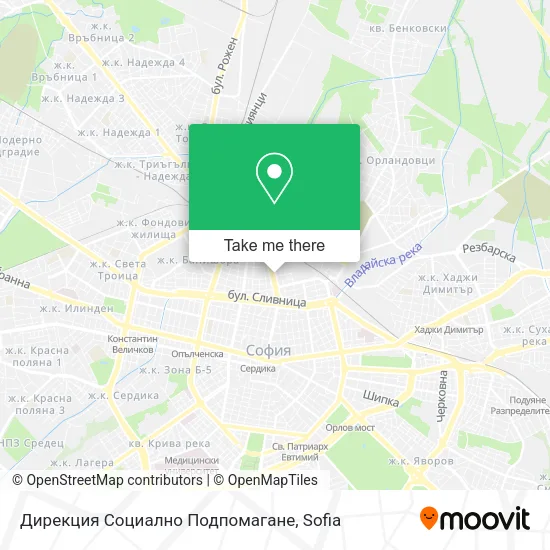 Карта Дирекция Социално Подпомагане