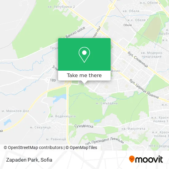 Карта Zapaden Park