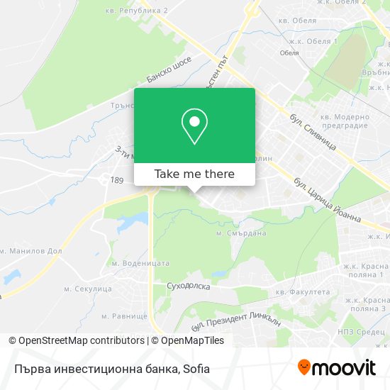 Първа инвестиционна банка map