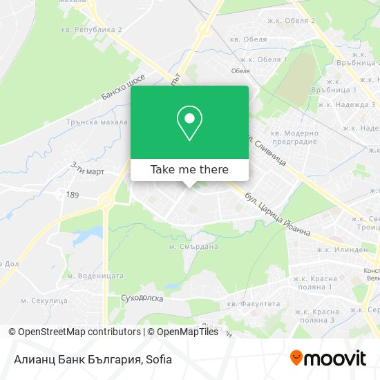 Алианц Банк България map