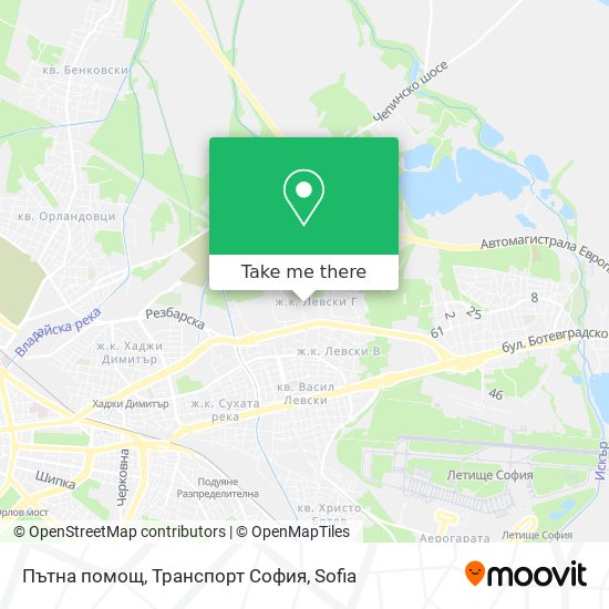 Пътна помощ, Транспорт София map