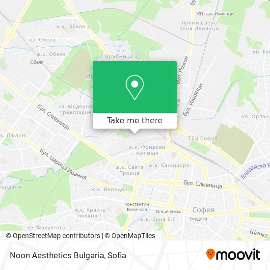 Карта Noon Aesthetics Bulgaria