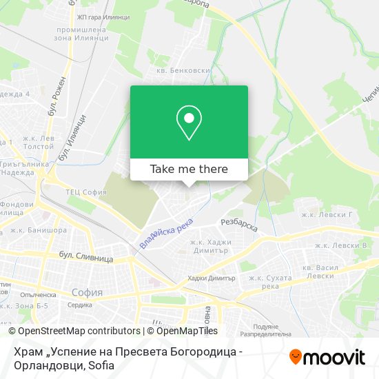 Храм „Успение на Пресвета Богородица - Орландовци map