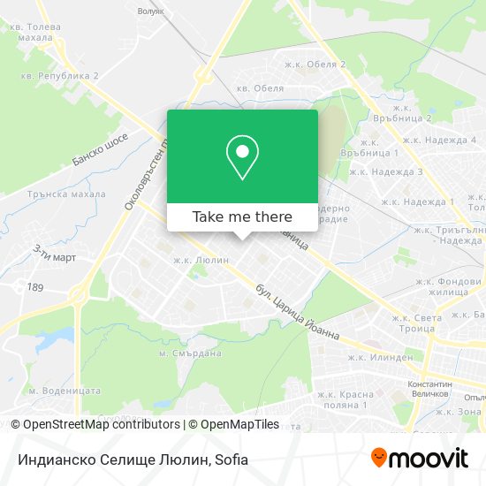 Индианско Селище Люлин map