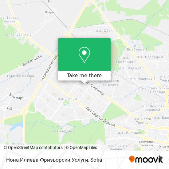 Карта Нона Илиева-Фризьорски Услуги