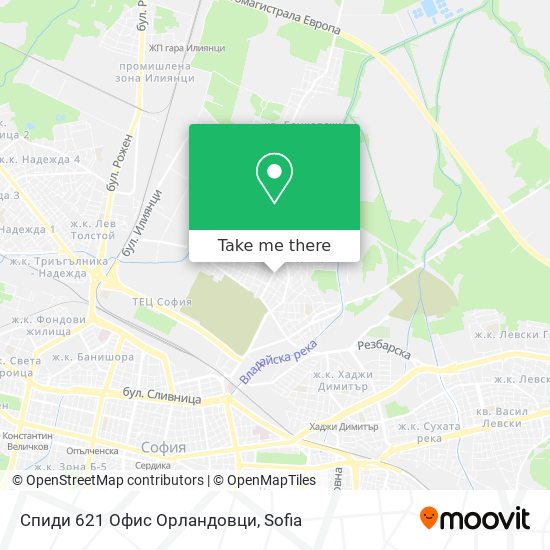 Спиди 621 Офис Орландовци map