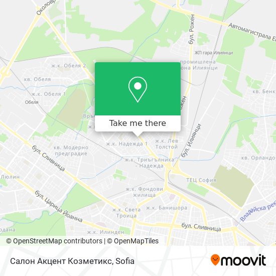 Салон Акцент Козметикс map