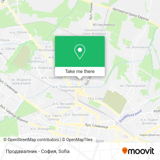 Карта Продавалник - София