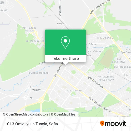 Карта 1013 Omv Lyulin Tunela