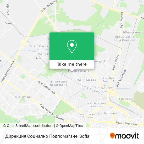 Карта Дирекция Социално Подпомагане