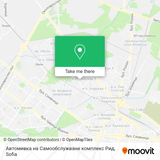 Карта Автомивка на Самообслужване комплекс Рид