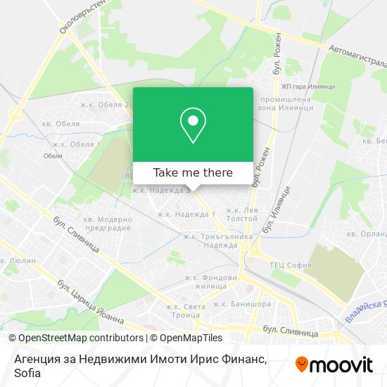 Агенция за Недвижими Имоти Ирис Финанс map