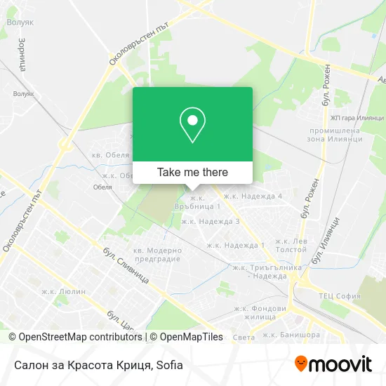 Карта Салон за Красота Криця