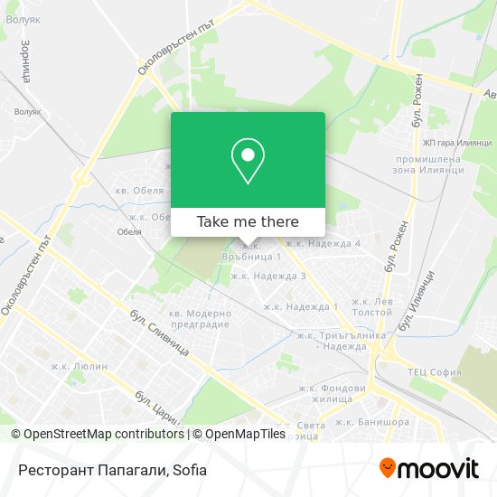 Ресторант Папагали map
