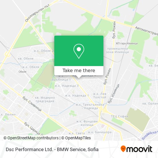 Карта Dsc Performance Ltd. - BMW Service