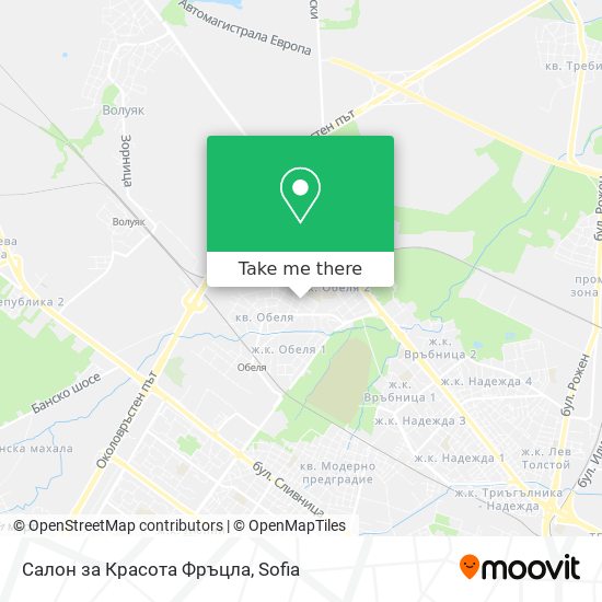 Салон за Красота Фръцла map