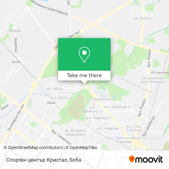 Спортен център Кристал map