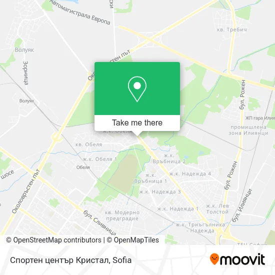 Карта Спортен център Кристал