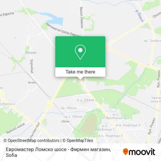 Карта Евромастер Ломско шосе - Фирмен магазин
