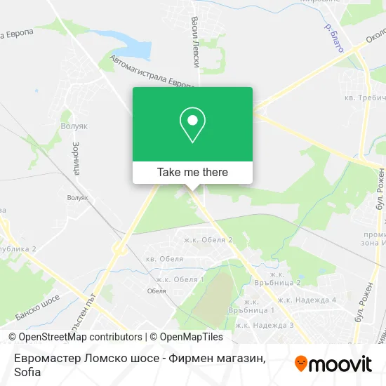 Карта Евромастер Ломско шосе - Фирмен магазин