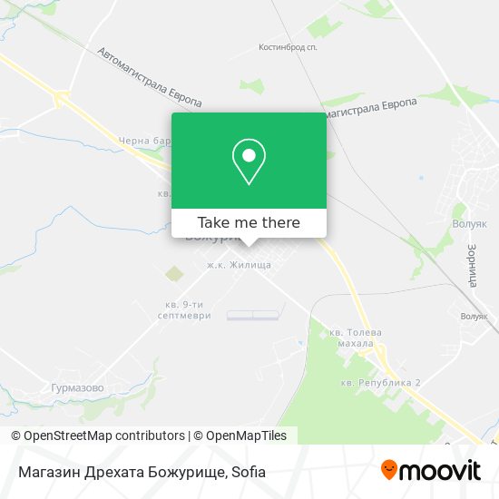 Карта Магазин Дрехата Божурище