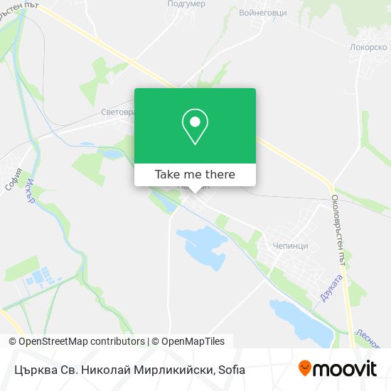 Карта Църква Св. Николай Мирликийски
