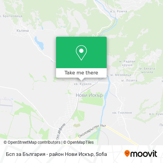 Бсп за България - район Нови Искър map