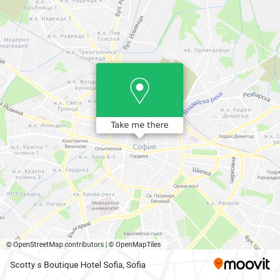 Scotty s Boutique Hotel Sofia map