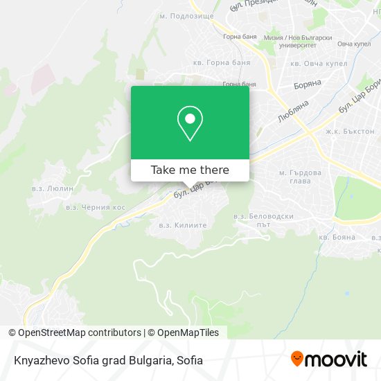 Knyazhevo Sofia grad Bulgaria map