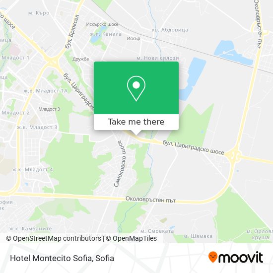 Hotel Montecito Sofia map