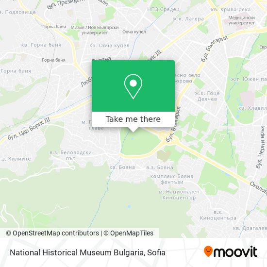 National Historical Museum Bulgaria map