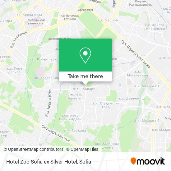 Hotel Zoo Sofia ex Silver Hotel map