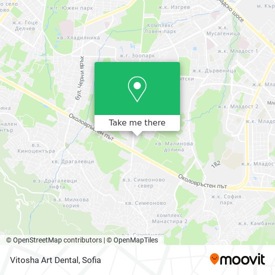 Vitosha Art Dental map