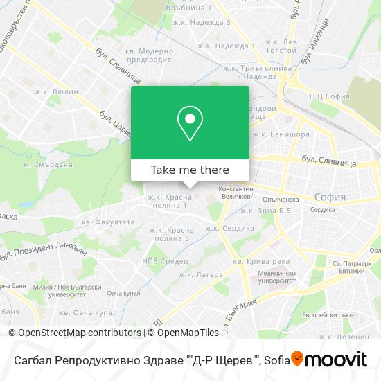 Сагбал Репродуктивно Здраве ""Д-Р Щерев"" map