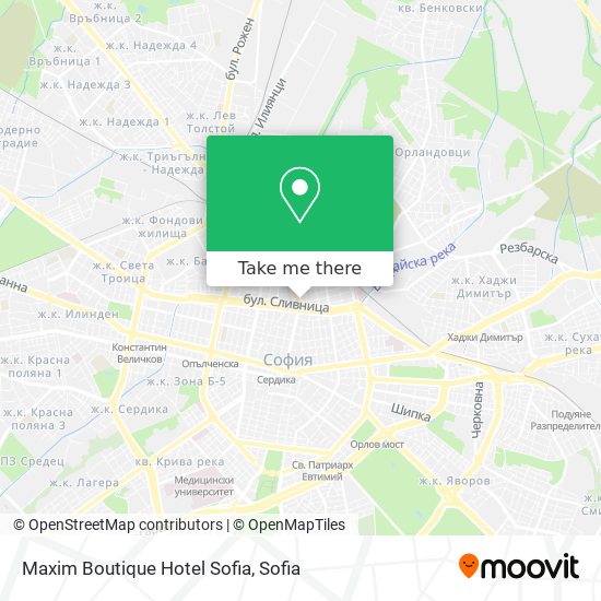 Карта Maxim Boutique Hotel Sofia