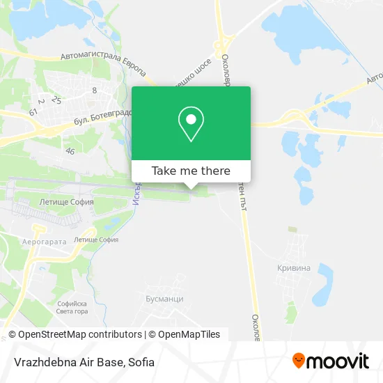 Карта Vrazhdebna Air Base