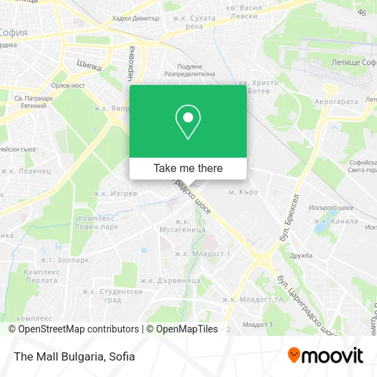 Карта The Mall Bulgaria