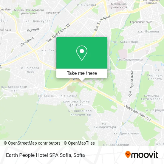 Карта Earth People Hotel SPA Sofia