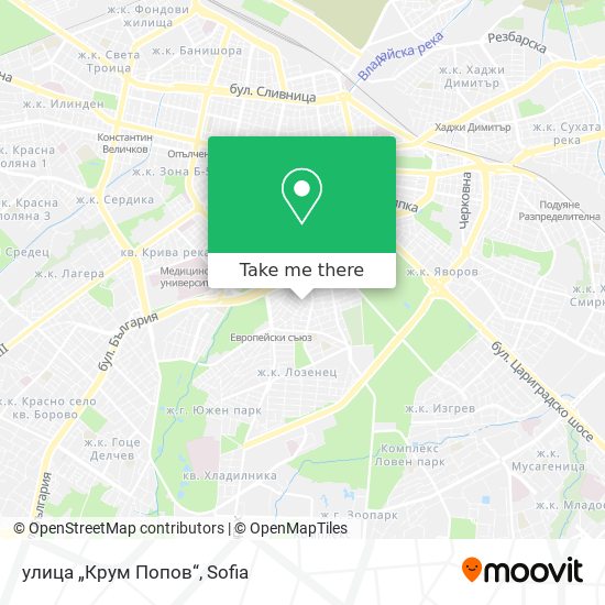 Карта улица „Крум Попов“
