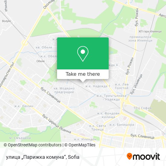 Карта улица „Парижка комуна“