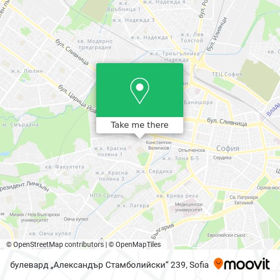 Карта булевард „Александър Стамболийски“ 239