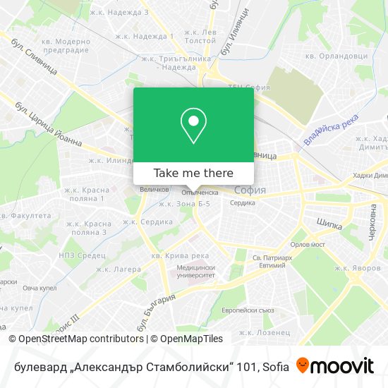 Карта булевард „Александър Стамболийски“ 101