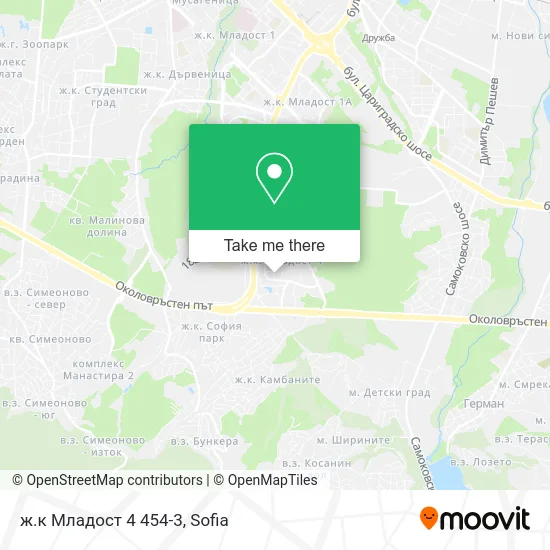 Карта ж.к Младост 4 454-3