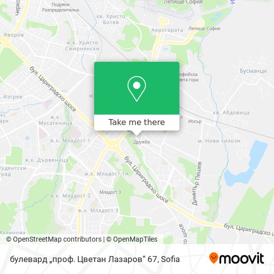булевард „проф. Цветан Лазаров“ 67 map