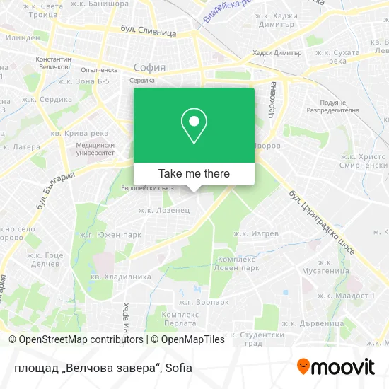 Карта площад „Велчова завера“