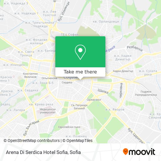 Arena Di Serdica Hotel Sofia map