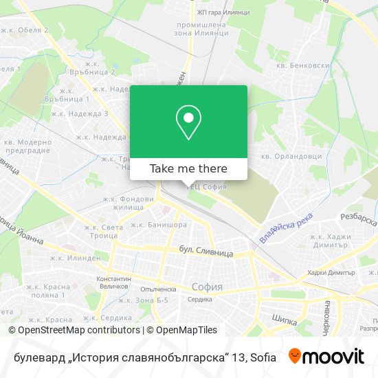 Карта булевард „История славянобългарска“ 13