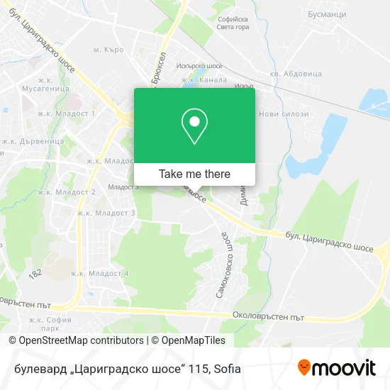 Карта булевард „Цариградско шосе“ 115