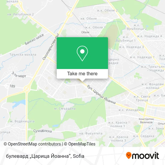 Карта булевард „Царица Йоанна“