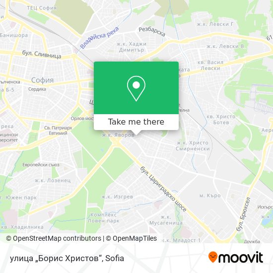 Карта улица „Борис Христов“